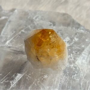 Citrine Polished Point w/Raw Base- Natural Top Polished Crystal